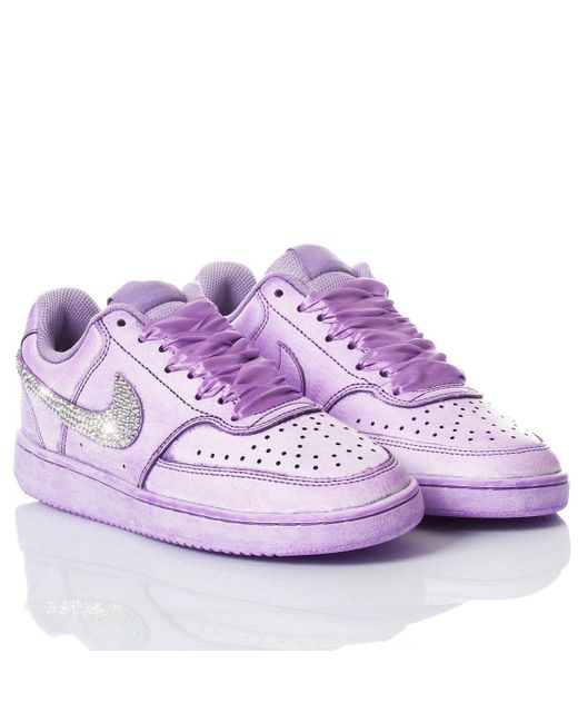 Nike Leather Sneakers in Purple | Lyst Australia