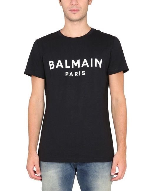 T-SHIRT LOGO da Uomo di Balmain in Nero | Lyst