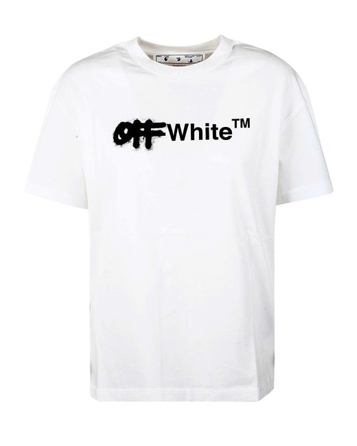 Off-White c/o Virgil Abloh Baumwolle Andere materialien t-shirt in Weiß Damen Bekleidung Strumpfware 