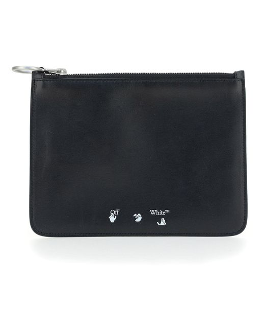 Off-White c/o Virgil Abloh Leather Wallet in Black for Men - Lyst