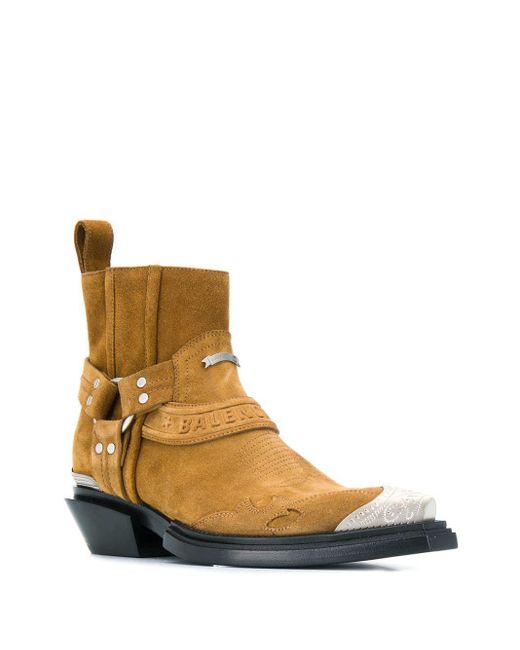 balenciaga boots brown