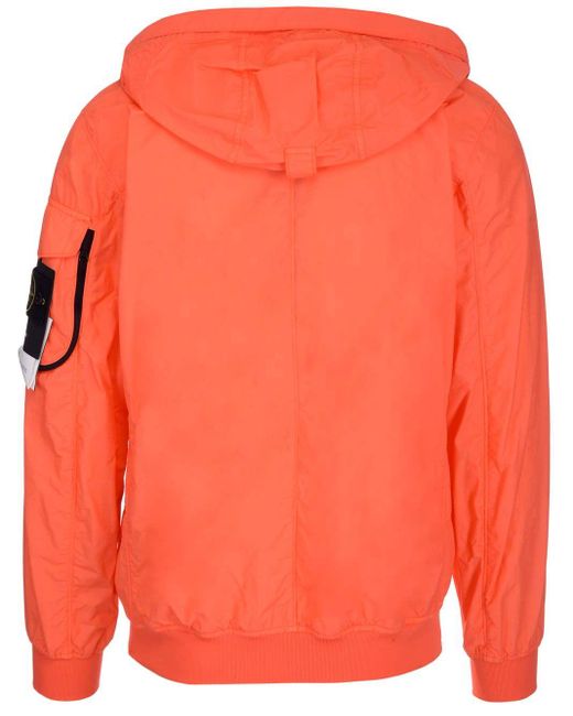 Stone Island Other Materials Coat in Orange for Men - Save 9% | Lyst UK