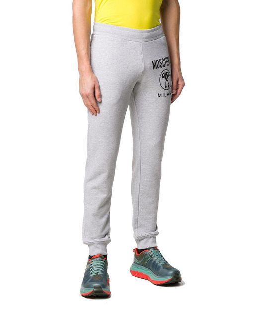 grey moschino joggers