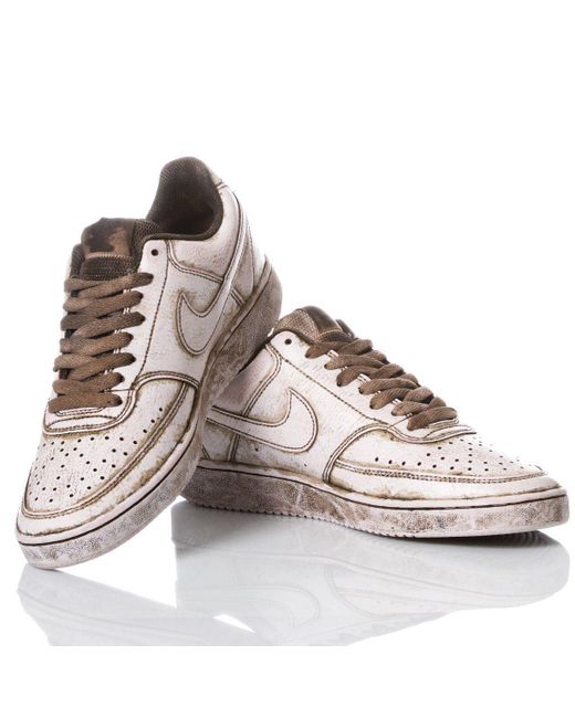 Nike Leather Sneakers in Brown | Lyst