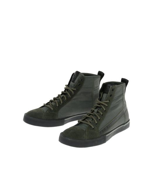DIESEL Hi Top Sneakers in Green (Black 