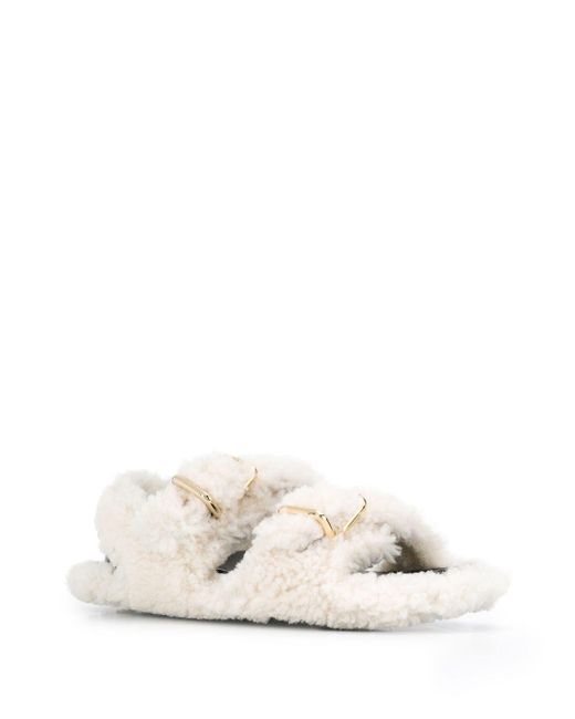 marni shearling sandals
