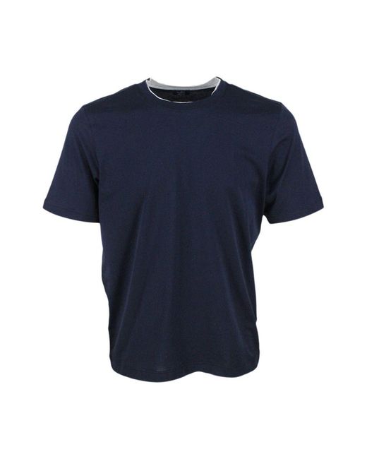 Barba Herren baumwolle t-shirt in Blue für Herren