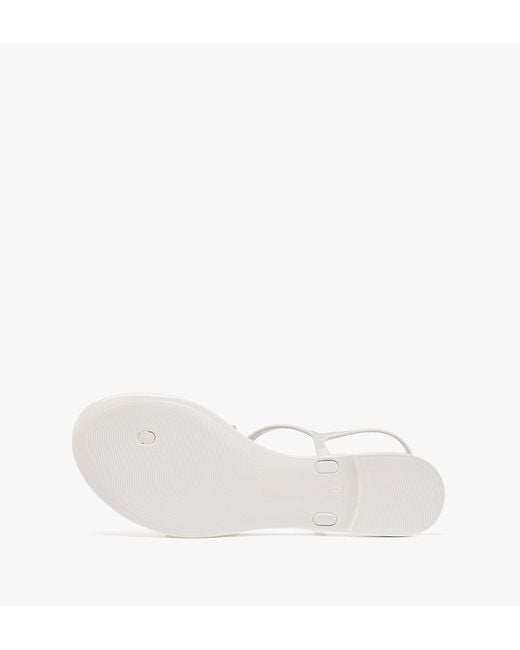 MCM White Monogram Jelly Sandals