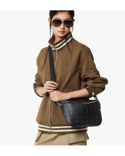 MCM Black Diamant 3d Crossbody In Visetos Leather Mix for men