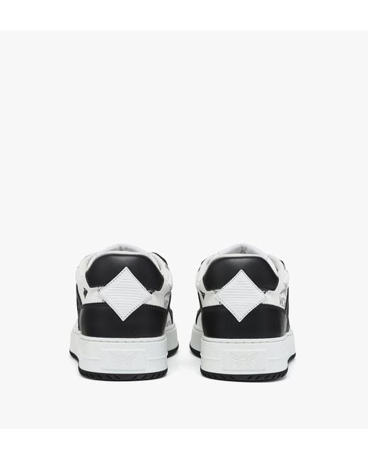 MCM White Neo Terrain Lo Sneakers In Visetos for men