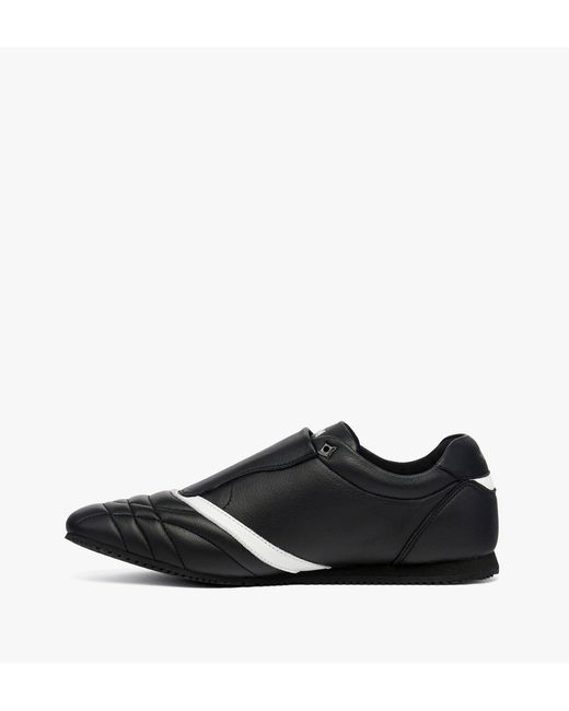 MCM Black Federlite Lo Slip-on Sneakers In Quilted Leather