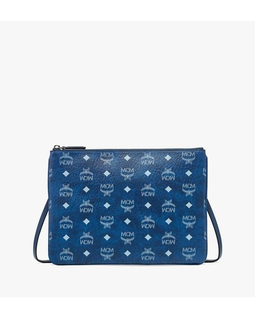 MCM Blue Crossbody Pouch
