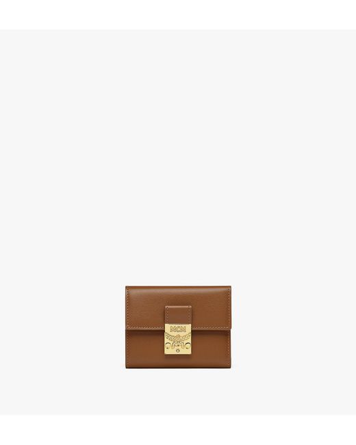 MCM Patricia Trifold Wallet In Spanish Leather in Toffee (Brown) Lyst