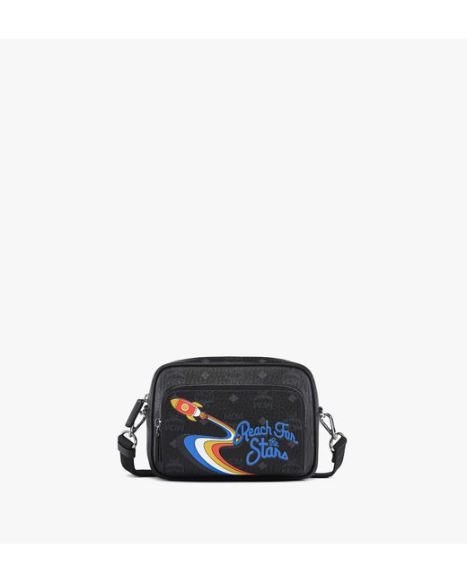 MCM Blue Aren Crossbody In Rocket Visetos for men