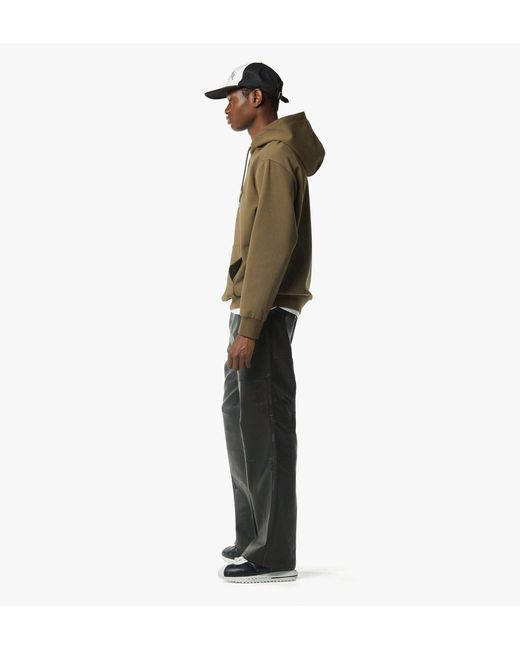 MCM Green Essential Logo Patch Ponte Hoodie for men