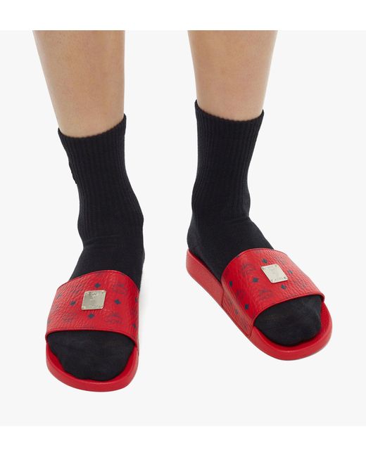 MCM Visetos Slides in Red for Men | Lyst display picture 2