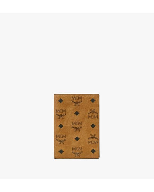 MCM Natural Ottomar Passport Holder In Visetos for men