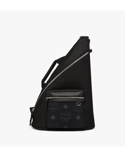 MCM Black Aren Sling In Recycled Nylon for men
