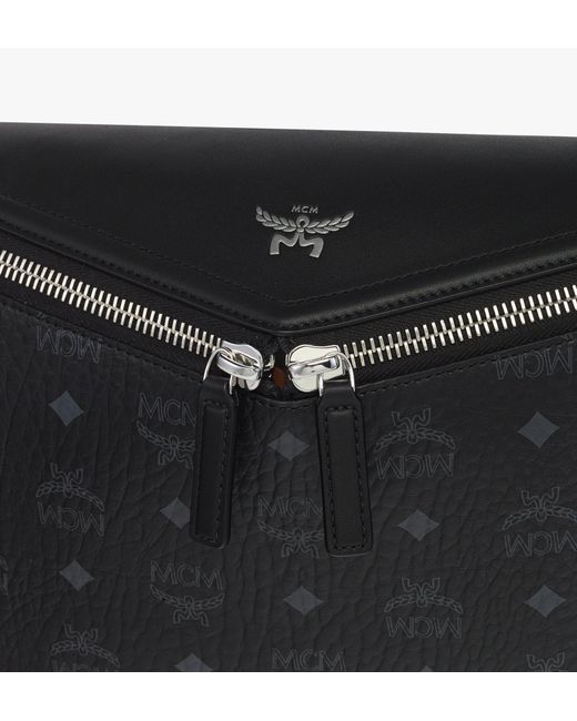 MCM Black Diamant 3d Crossbody In Visetos Leather Mix for men