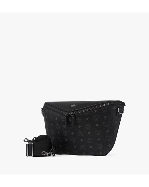 MCM Black Diamant 3d Crossbody In Visetos Leather Mix for men