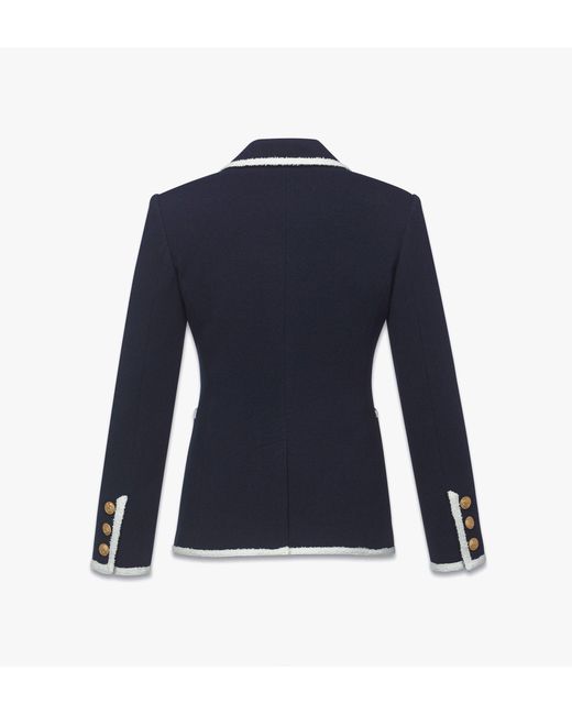 MCM Blue Bouclé Jacket