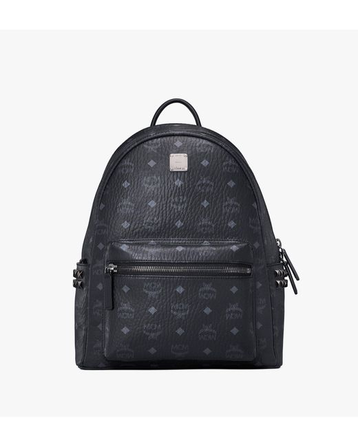black and grey mcm backpack