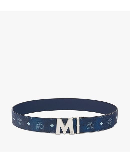 MCM Blue Claus M Reversible Belt 1.75" for men