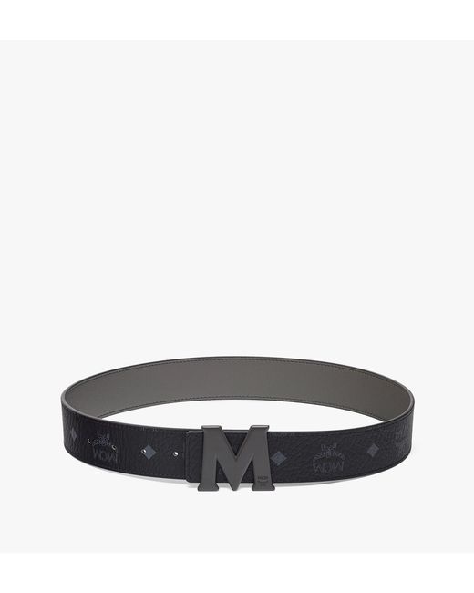 MCM Black Claus Tonal M Reversible Belt 1.5" for men