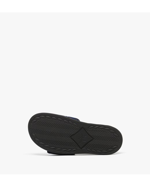 MCM Blue Slide Sandals In Monogram Neoprene for men