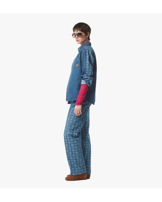 MCM Blue Monogram Jacket