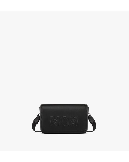 MCM Black Aren Camera Bag In Spanish Calf Leather for men
