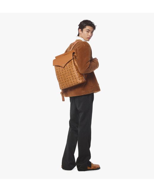 MCM Brown Diamond Backpack for men