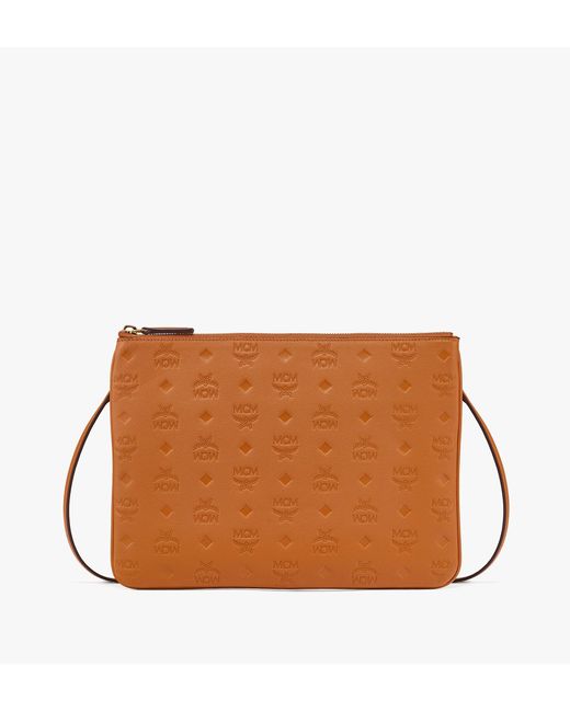 MCM Aren Crossbody Pouch In Monogram Leather in Brown Lyst