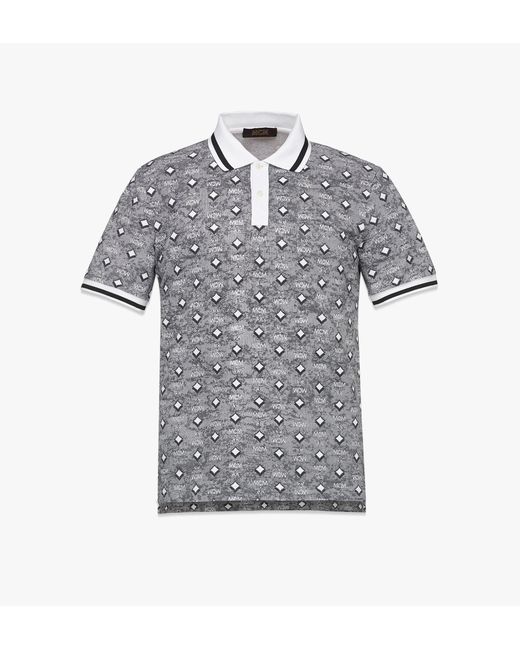 MCM Golf In The City Vintage Monogram Polo Shirt In Organic Cotton in ...