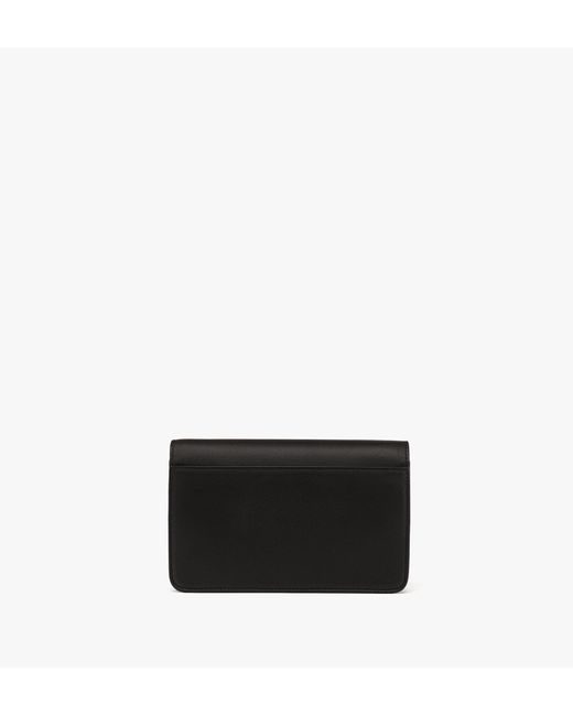 MCM Black Diamond Shoulder Bag In Spanish Calf Leather