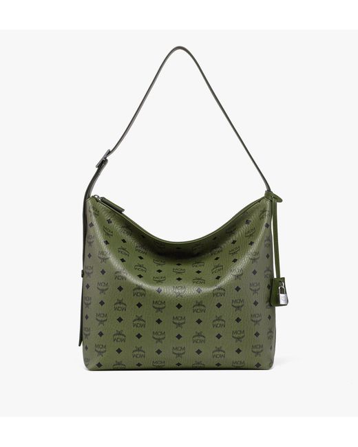 MCM Green Aren Hobo In Visetos