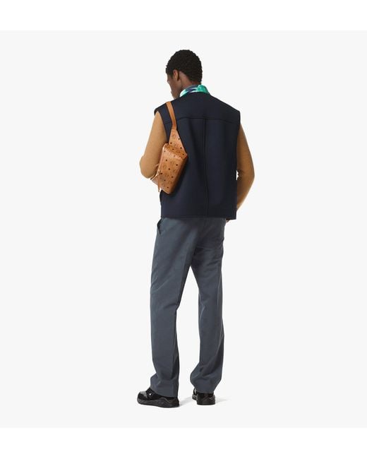 MCM Brown Diamond 3d Belt Bag In Visetos Leather Mix