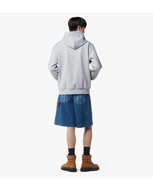 MCM Gray Disco Patch Ponte Hoodie for men