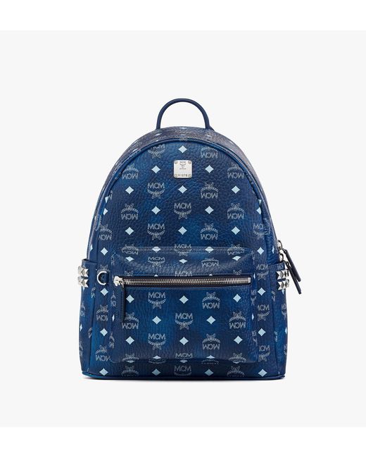 MCM Blue Stark Side Studs Backpack for men