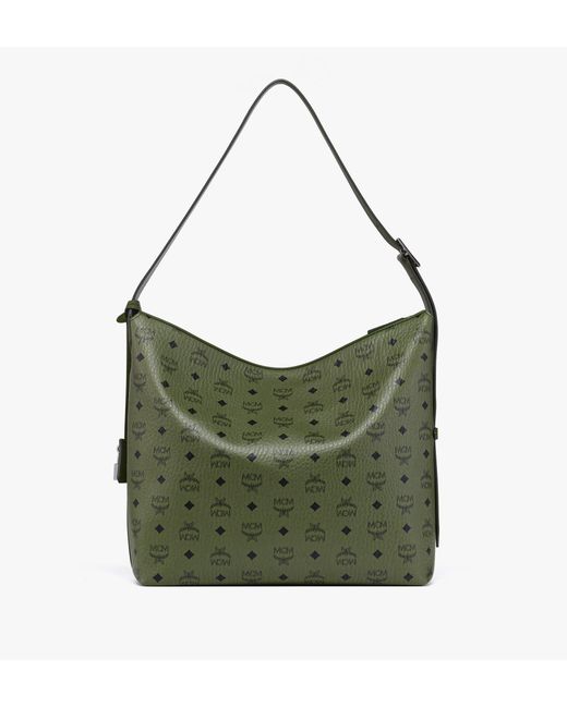 MCM Green Aren Hobo In Visetos