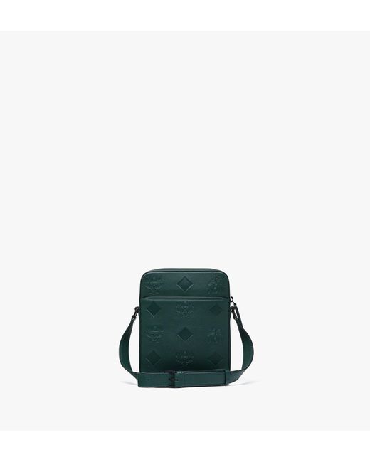 MCM Klassik Crossbody In Maxi Monogram Leather in Green for Men