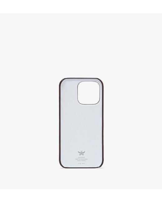 MCM Brown Iphone 16 Pro Case In Visetos for men
