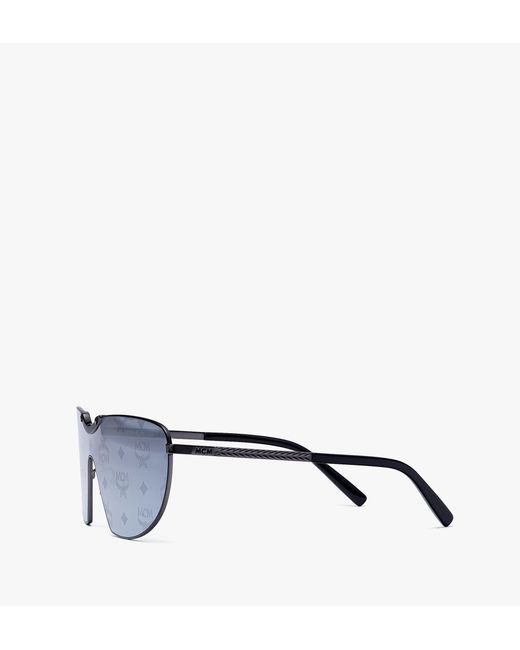 MCM Blue Monogram Shield Sunglasses for men