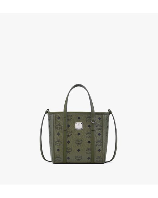 MCM Green Toni Top-zip Shopper In Visetos