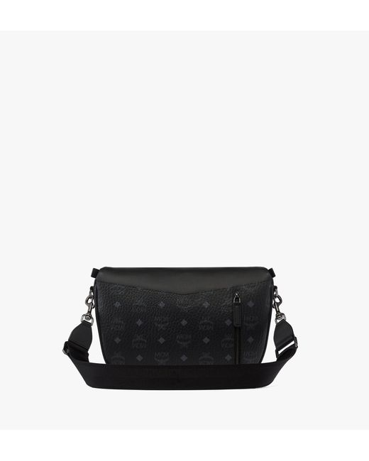MCM Black Diamant 3d Crossbody In Visetos Leather Mix for men