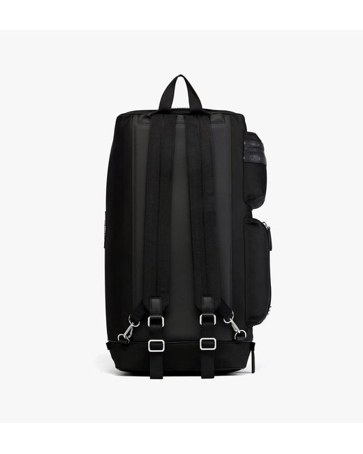 MCM Black Ottomar Weekender Backpack In Econyl And Leather for men