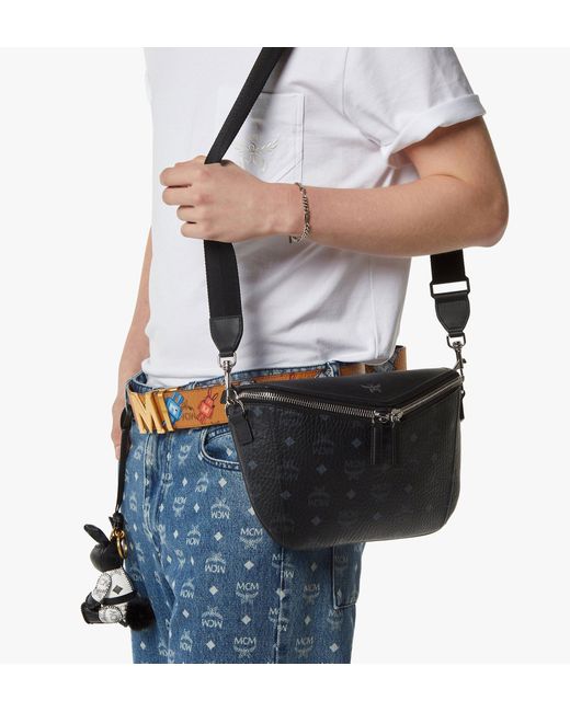 MCM Black Diamant 3d Crossbody In Visetos Leather Mix for men