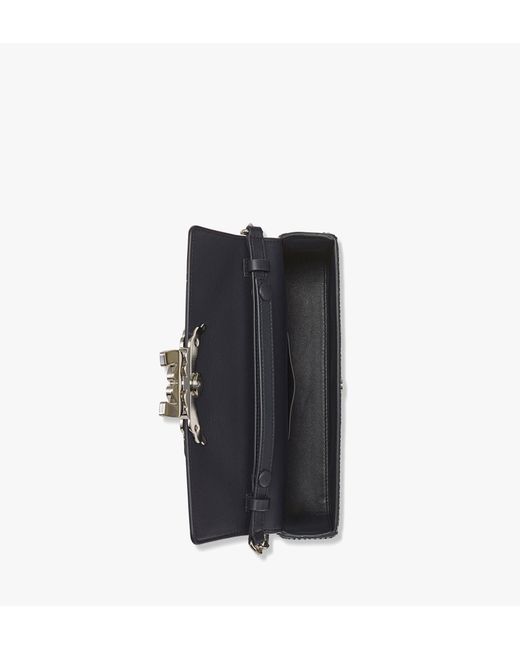 MCM Blue Himmel Shoulder Bag In Sequin Monogram Leather