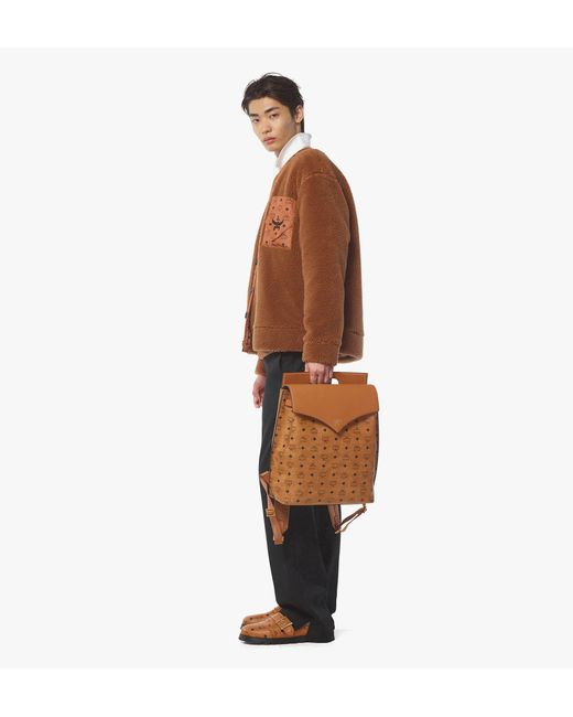 MCM Brown Diamond Backpack for men