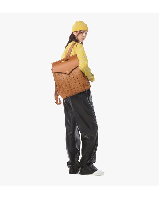 MCM Brown Diamond Backpack for men